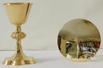 Solid sterling silver gilt Chalice and Paten